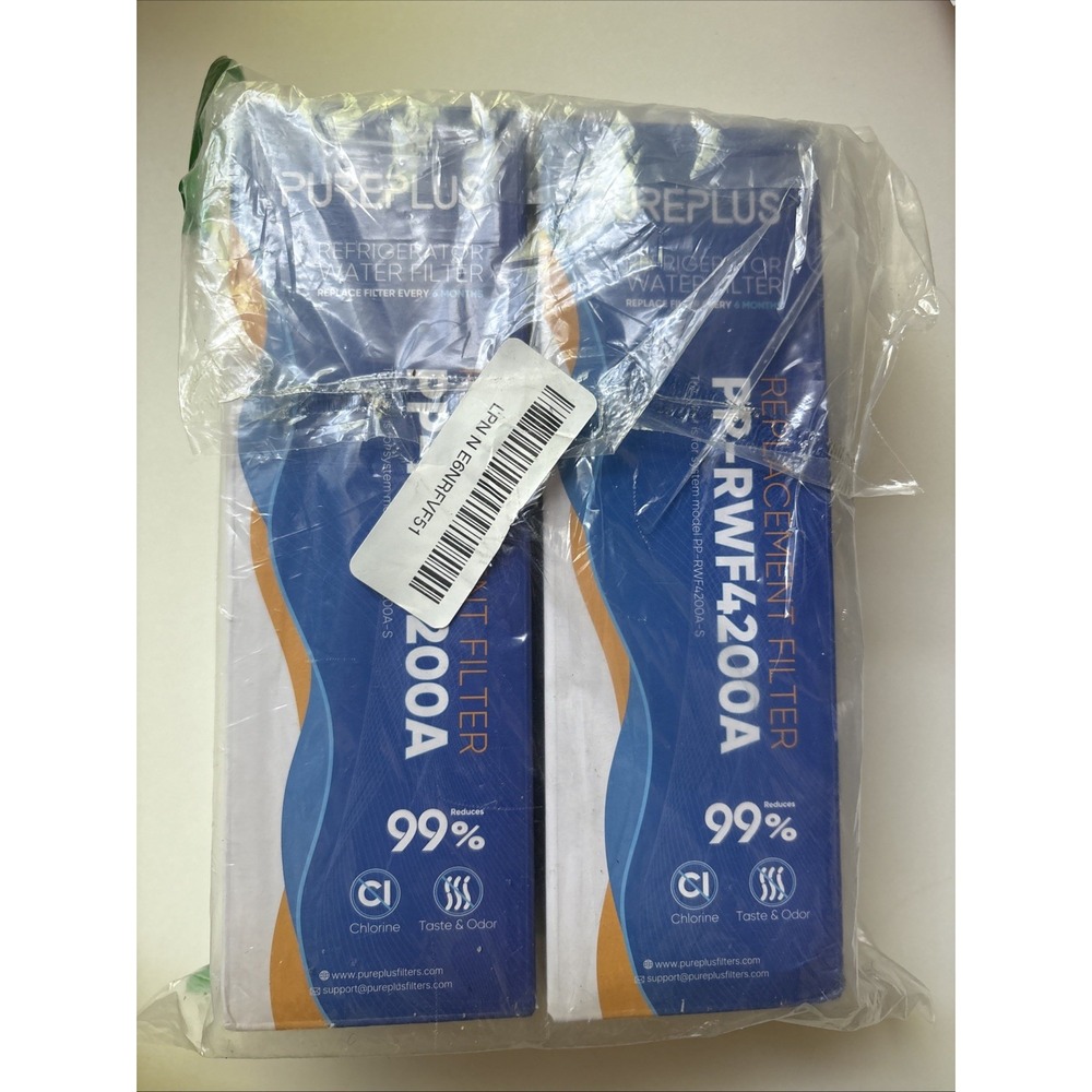 2 Pack PurePlus PP-RWF4200A Refrigerator Water Filters NewSealed Filters,OpenBox